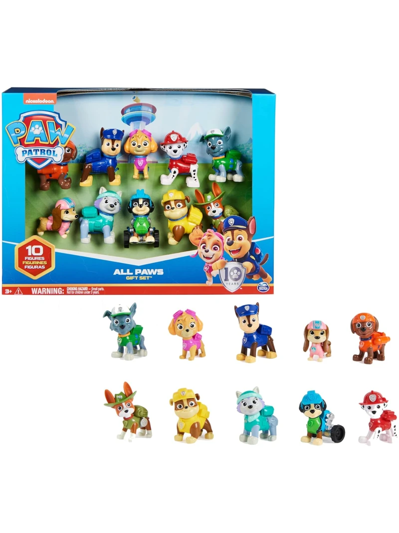 Coffret cadeau la Pat Patrouille avec toutes les figurines des Héros