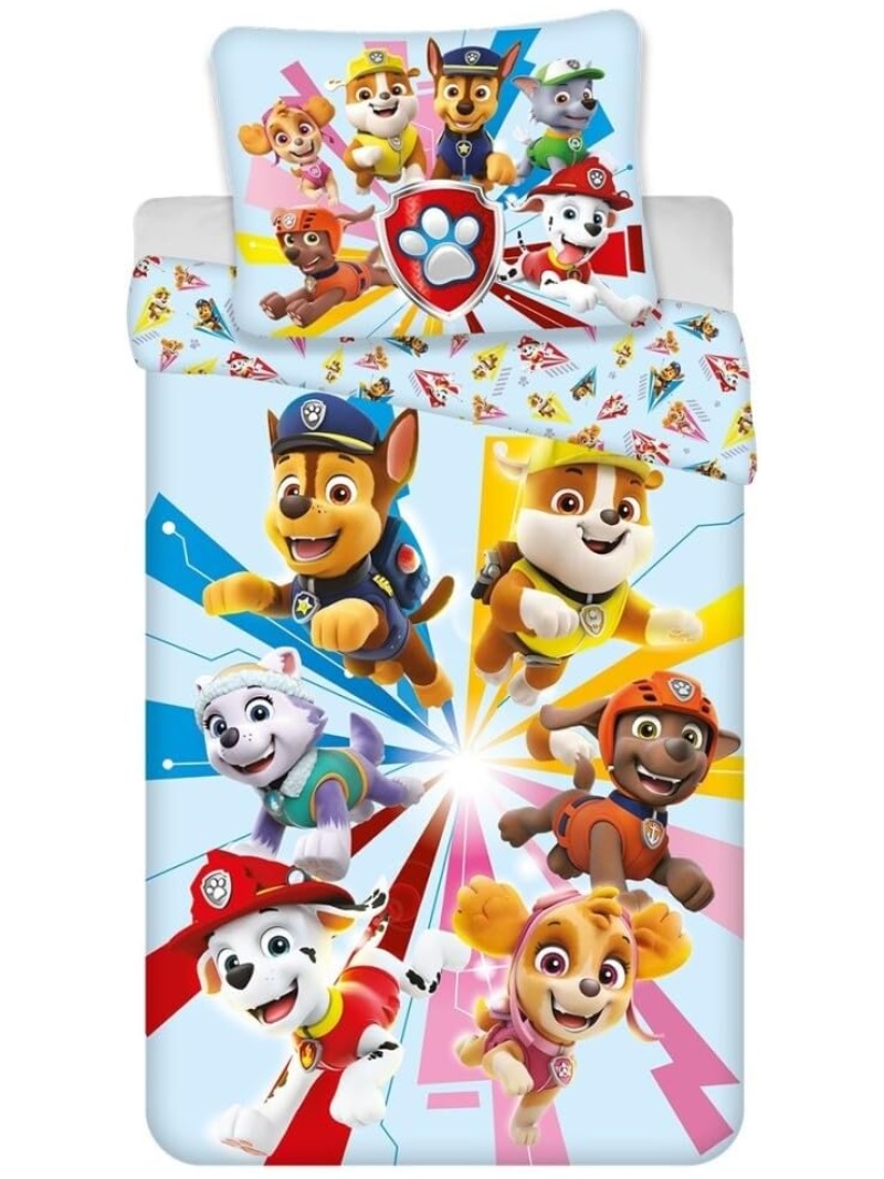 Parure de Lit Pat Patrouille, Housse de Couette, Taie d'oreiller