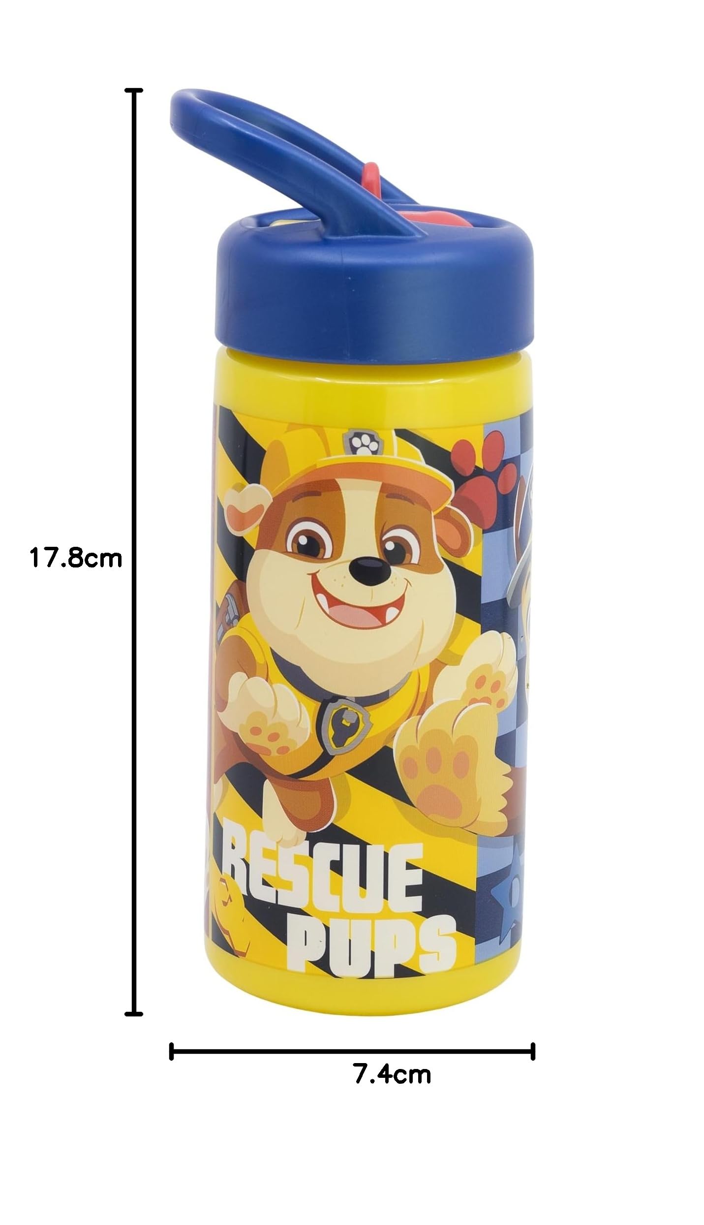 Bouteille d'eau Pat'Patrouille avec paille et poignée, 410 ml – Image 4