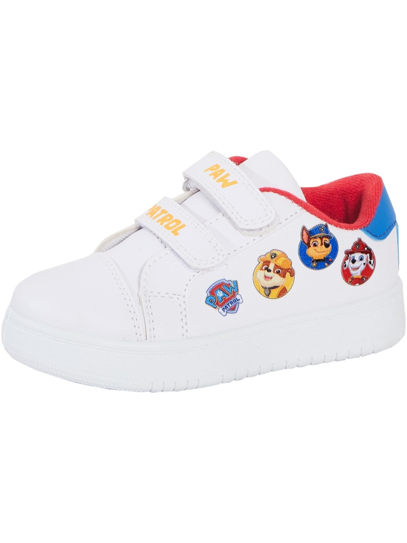 Baskets Pat'Patrouille pour enfants garçons filles blanc facile à enfiler