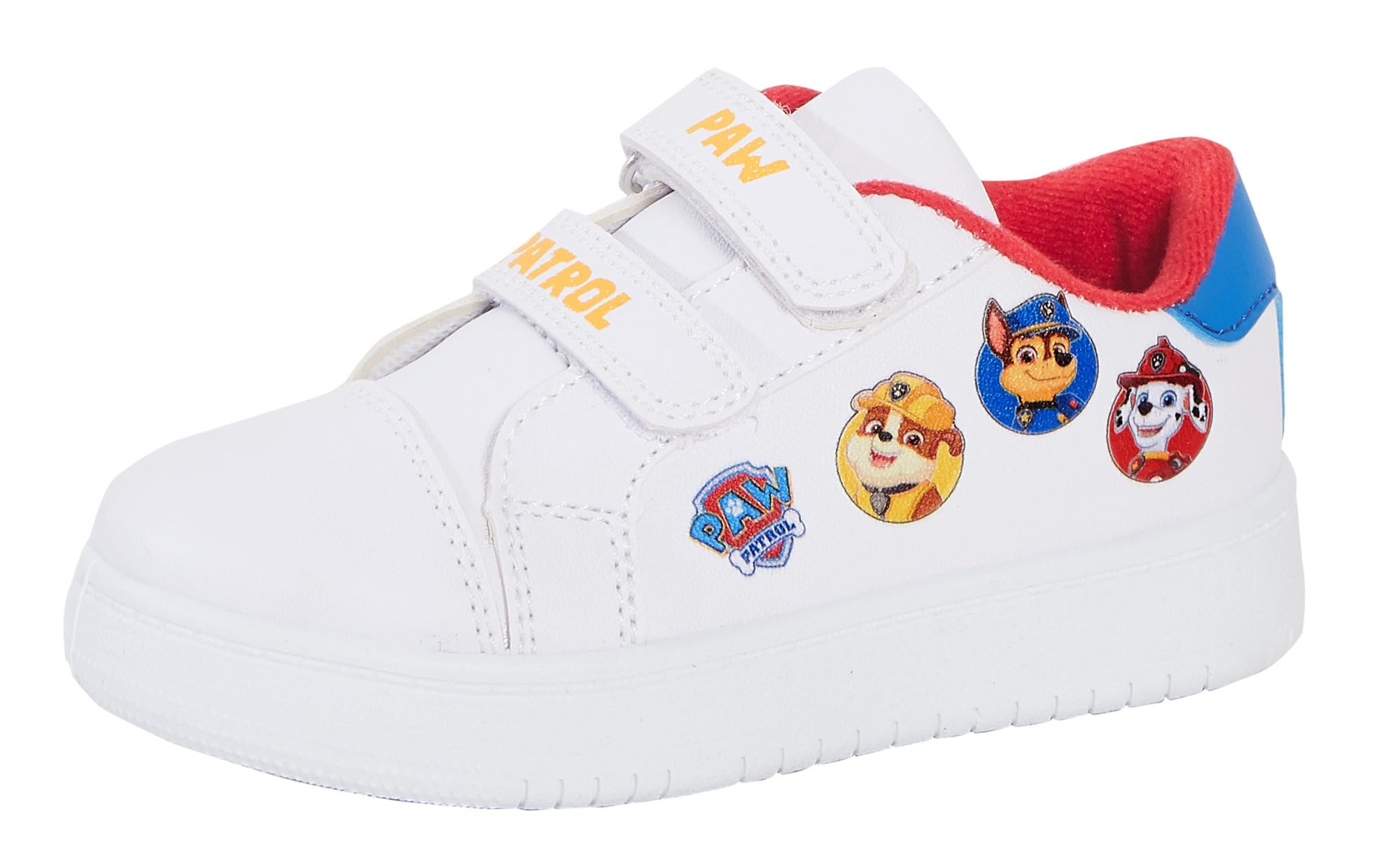 Baskets Pat'Patrouille pour enfants garçons filles blanc facile à enfiler