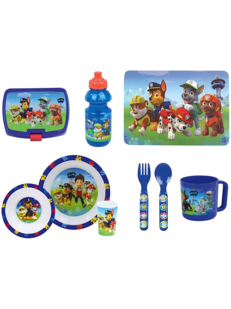 Lot vaisselle repas complet 8 pièces Pat'Patrouille