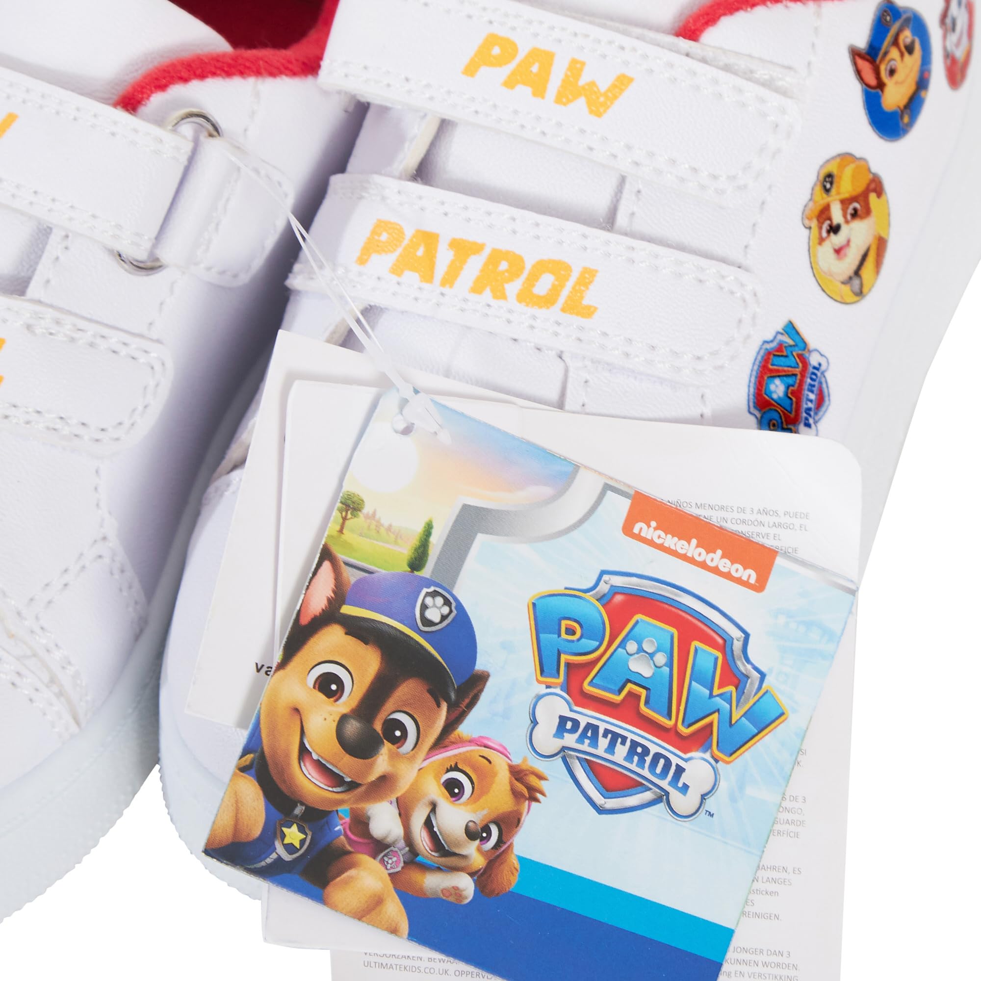 Baskets Pat'Patrouille pour enfants garçons filles blanc facile à enfiler – Image 2