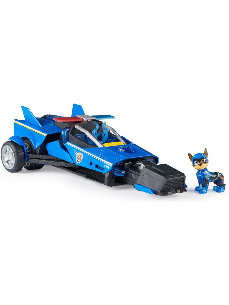 Véhicule Deluxe Chase Pat'Patrouille La Super Patrouille Le Film - Voiture Figurine avec Sons et Lumières