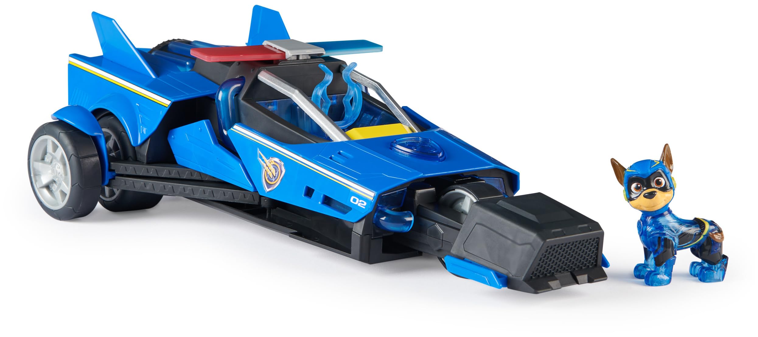 Véhicule Deluxe Chase Pat'Patrouille La Super Patrouille Le Film - Voiture Figurine avec Sons et Lumières