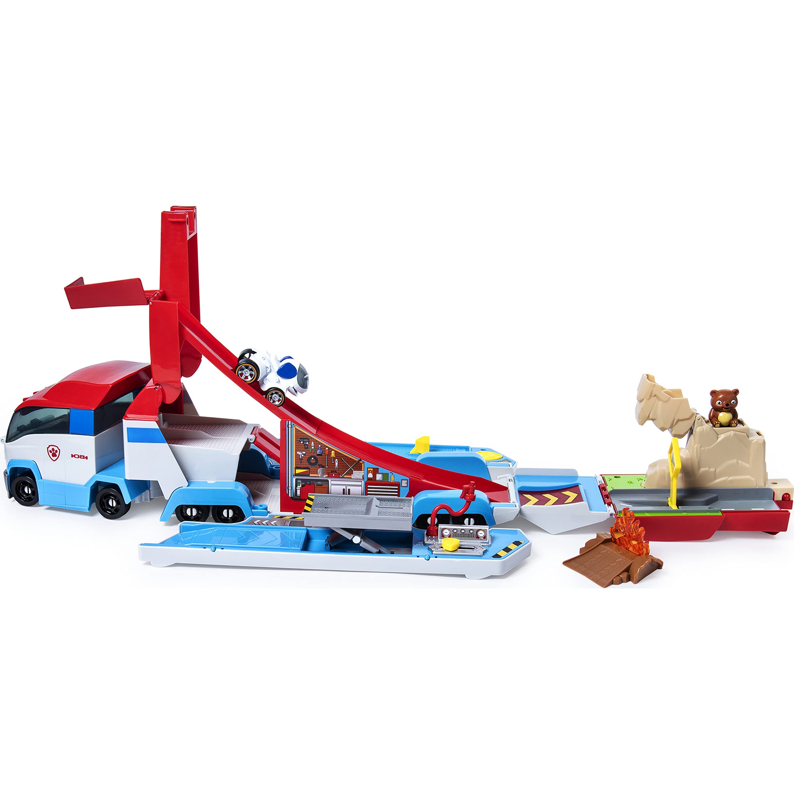 Camion Pat'Patrouille 2 en 1 True Metal avec Circuit et Accessoires