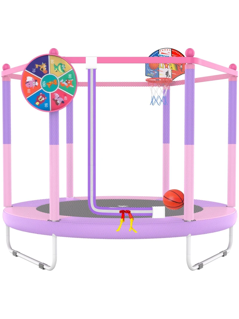 Trampoline Pat'Patrouille avec Panier de Basket 150 cm