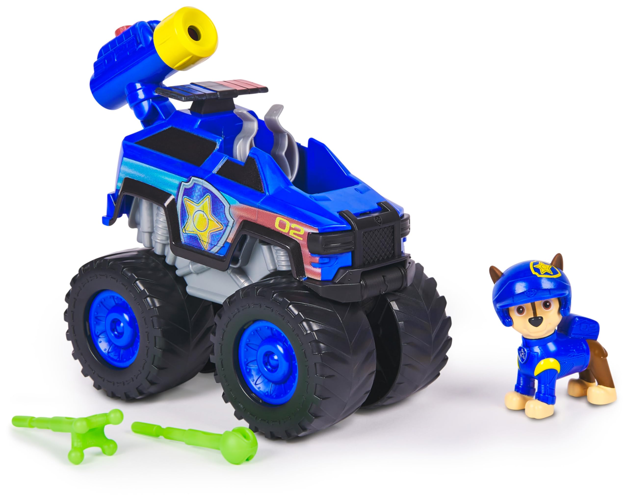 Véhicule Figurine Chase Rescue Wheels Pat'Patrouille - Voiture à Collectionner avec 2 Projectiles