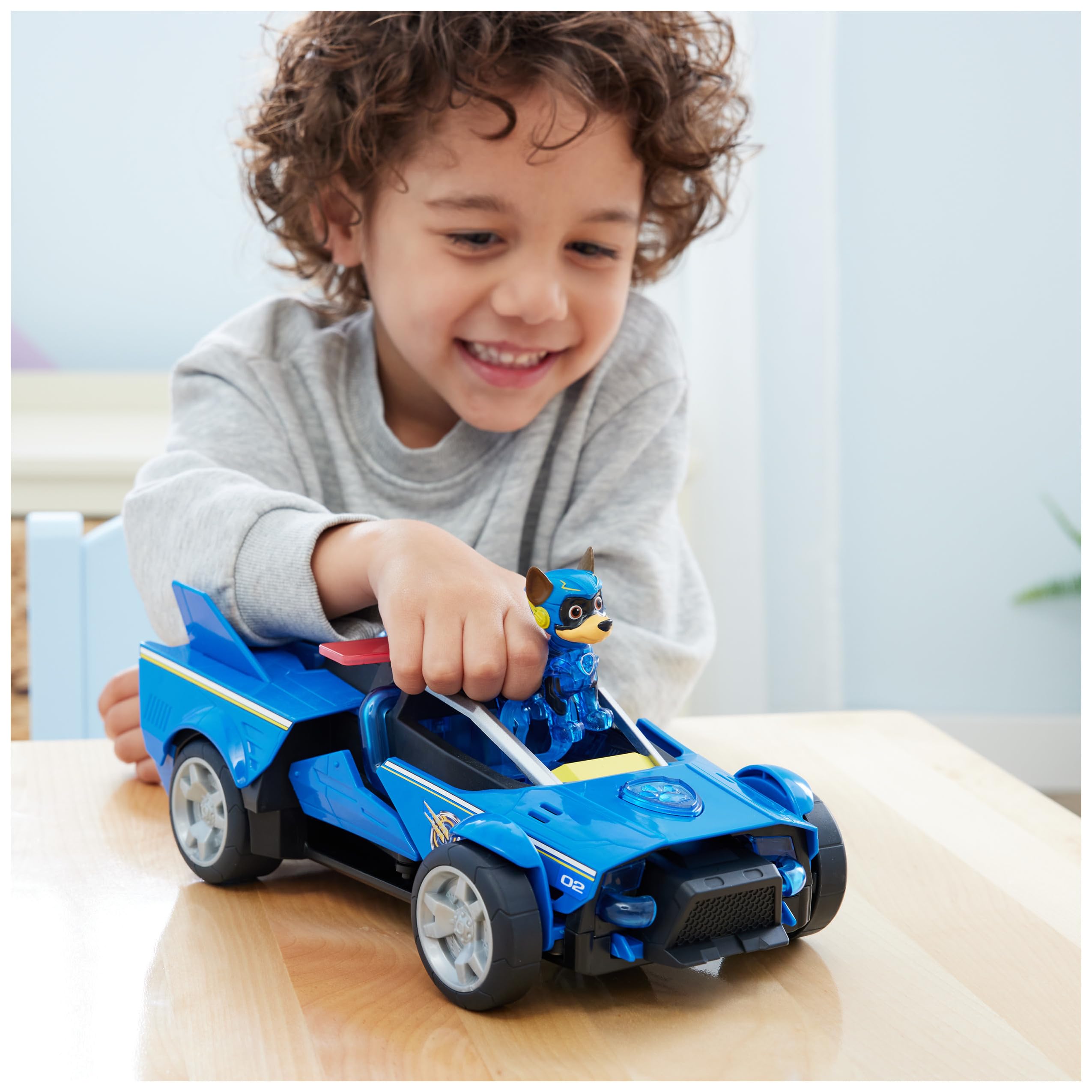 Véhicule Deluxe Chase Pat'Patrouille La Super Patrouille Le Film - Voiture Figurine avec Sons et Lumières – Image 5
