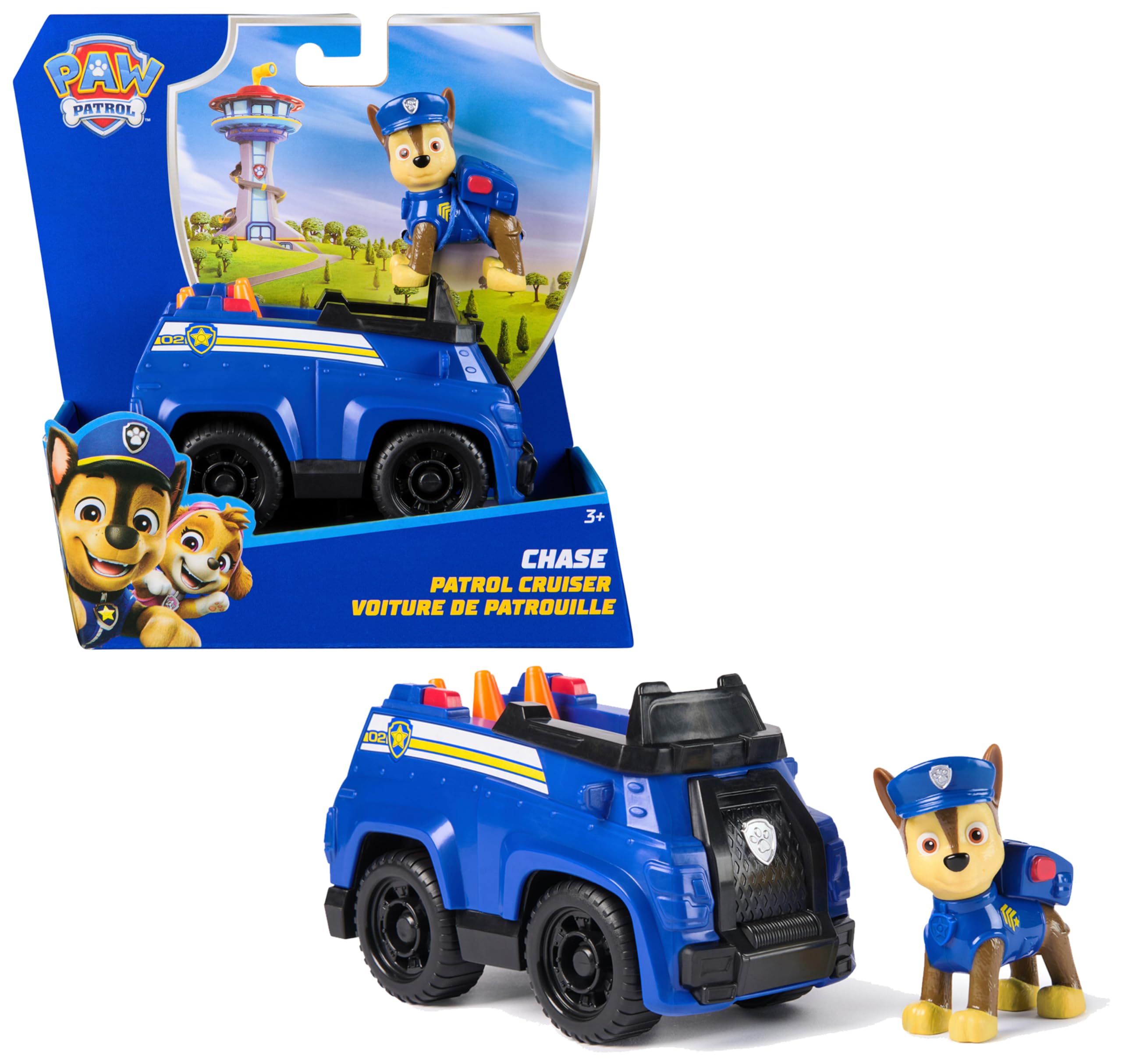 Véhicule Figurine Pat'Patrouille Chase - Voiture à Collectionner