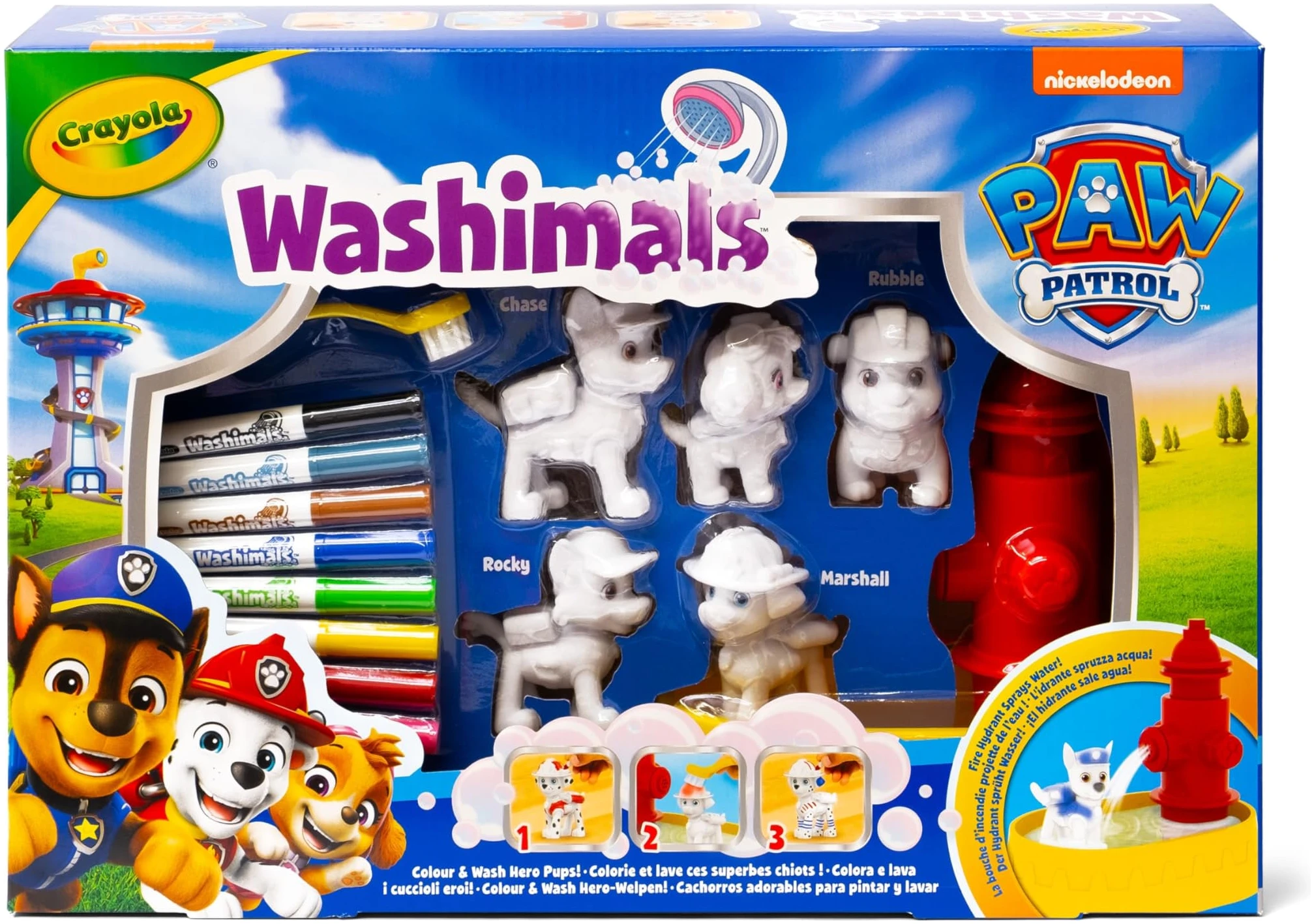Kit Activité Washimals Pat'Patrouille avec 5 chiots et feutres lavables – Image 2