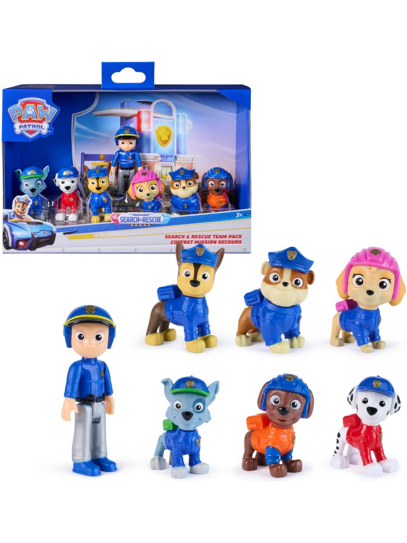 Coffret Cadeau 7 Figurines Pat'Patrouille Search & Rescue Mission Détective