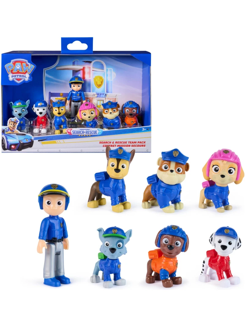 Coffret Cadeau 7 Figurines Pat'Patrouille Search & Rescue Mission Détective