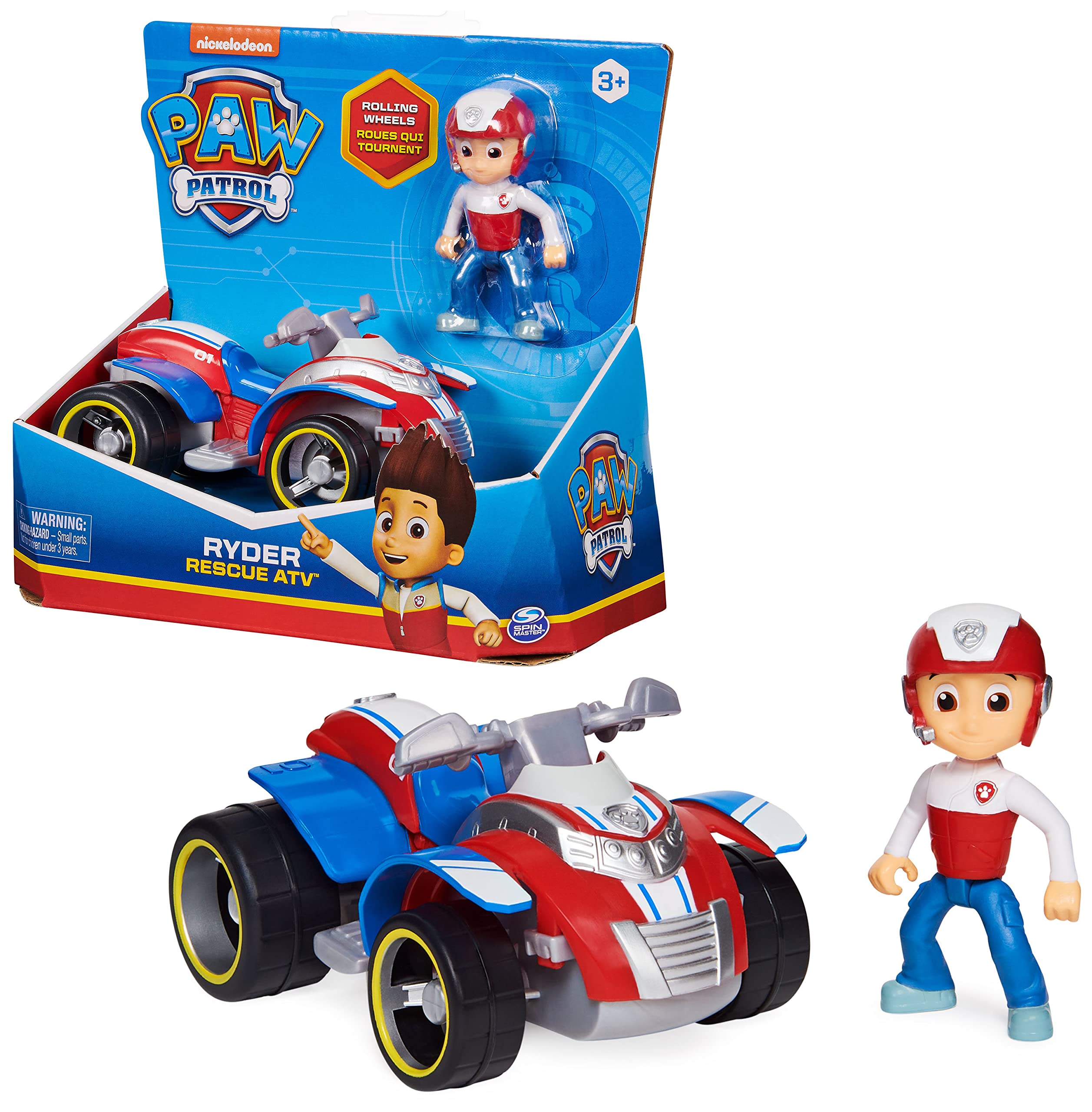 Véhicule + Figurine Ryder Pat'Patrouille - Quad 15 cm avec Figurine à Collectionner