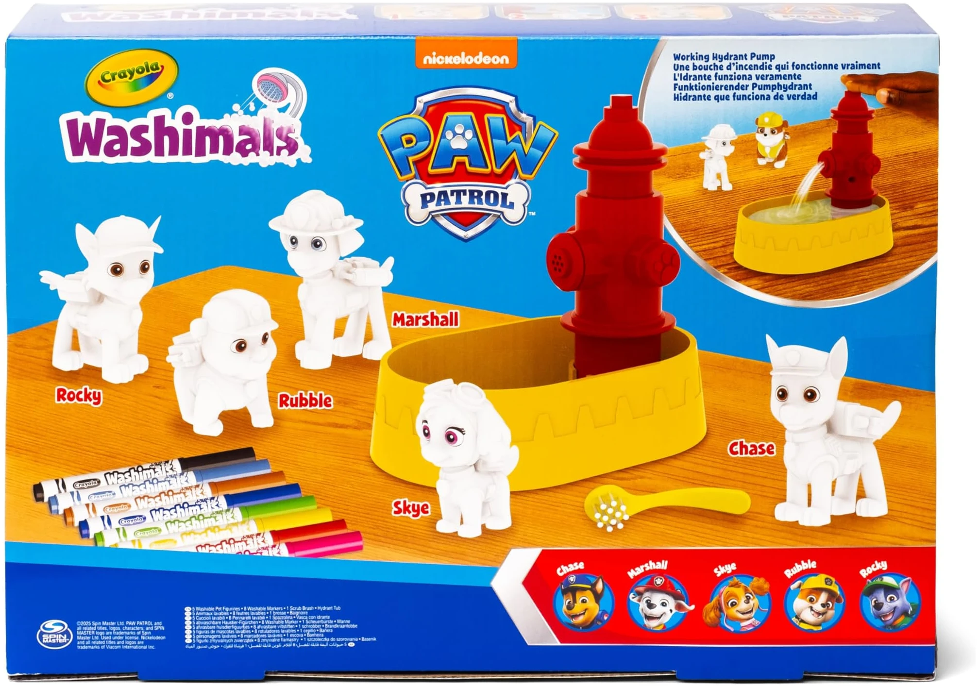 Kit Activité Washimals Pat'Patrouille avec 5 chiots et feutres lavables – Image 3