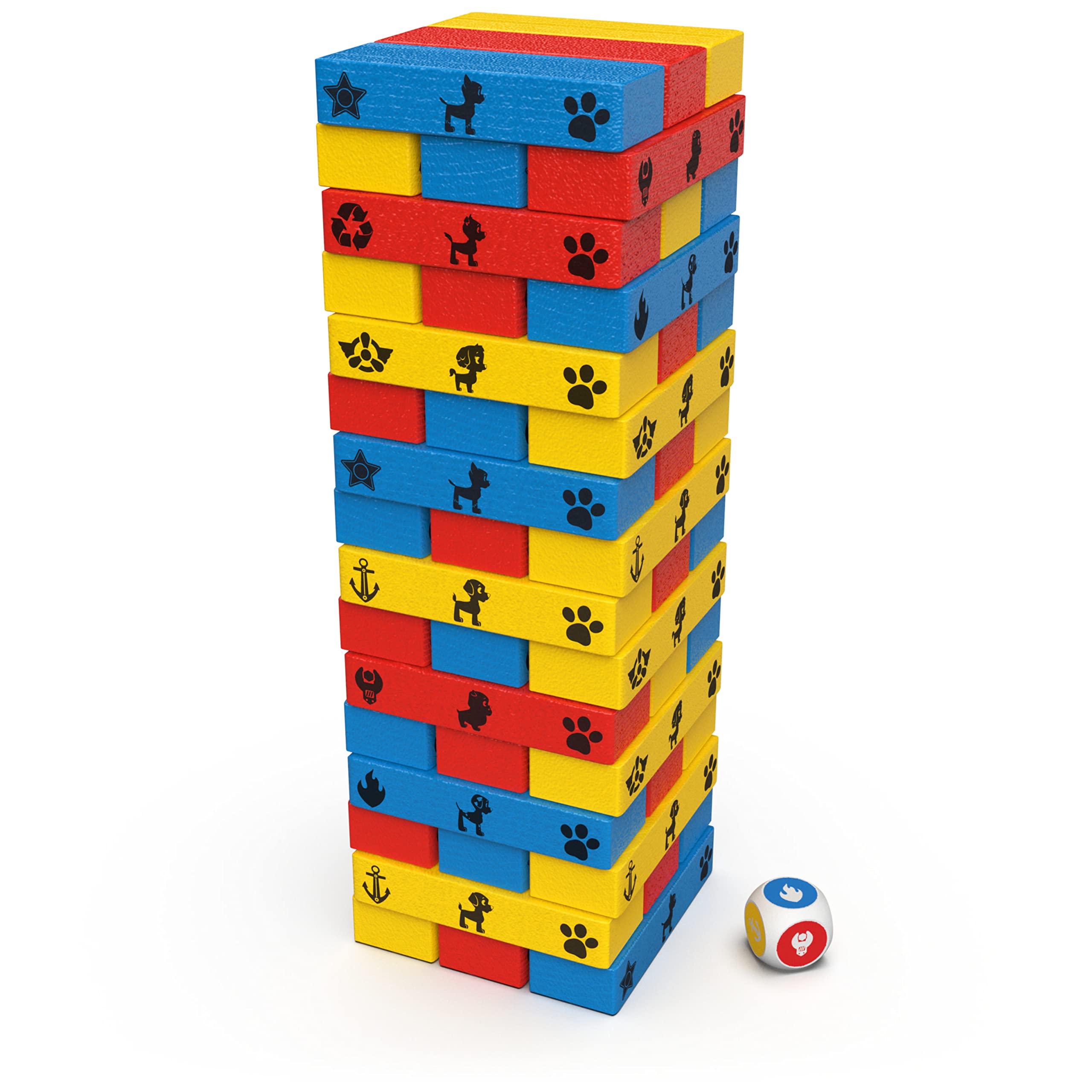 Jeu de société Pat'Patrouille Tour Infernale - 48 blocs et 1 dé