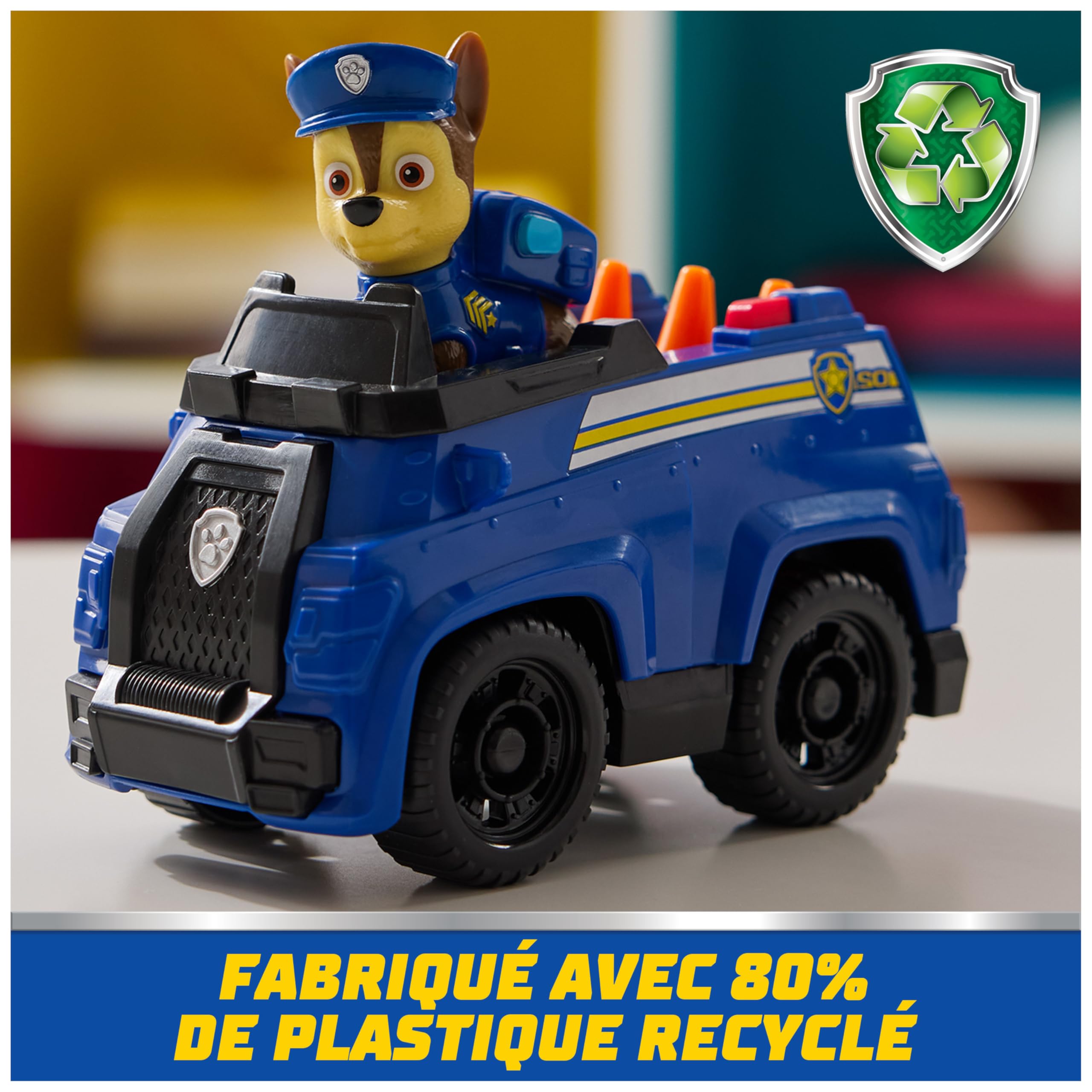 Véhicule Figurine Pat'Patrouille Chase - Voiture à Collectionner – Image 3