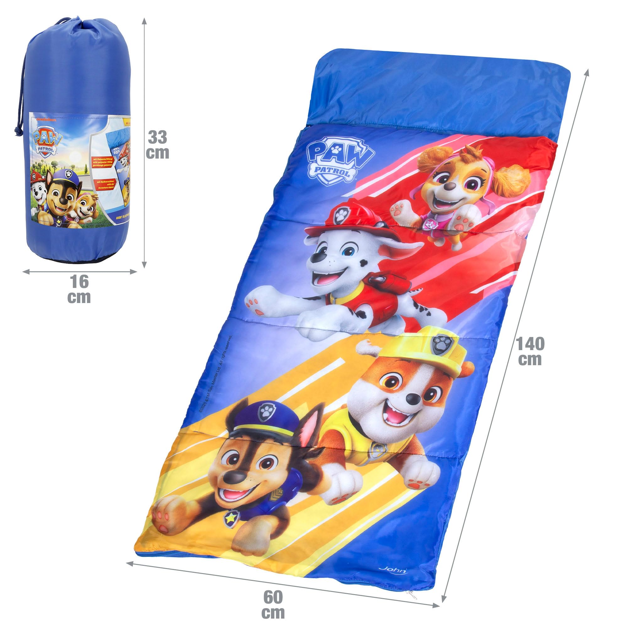 Sac de Couchage Pat'Patrouille pour Enfant 140 x 60 cm avec Sac de Rangement – Image 5