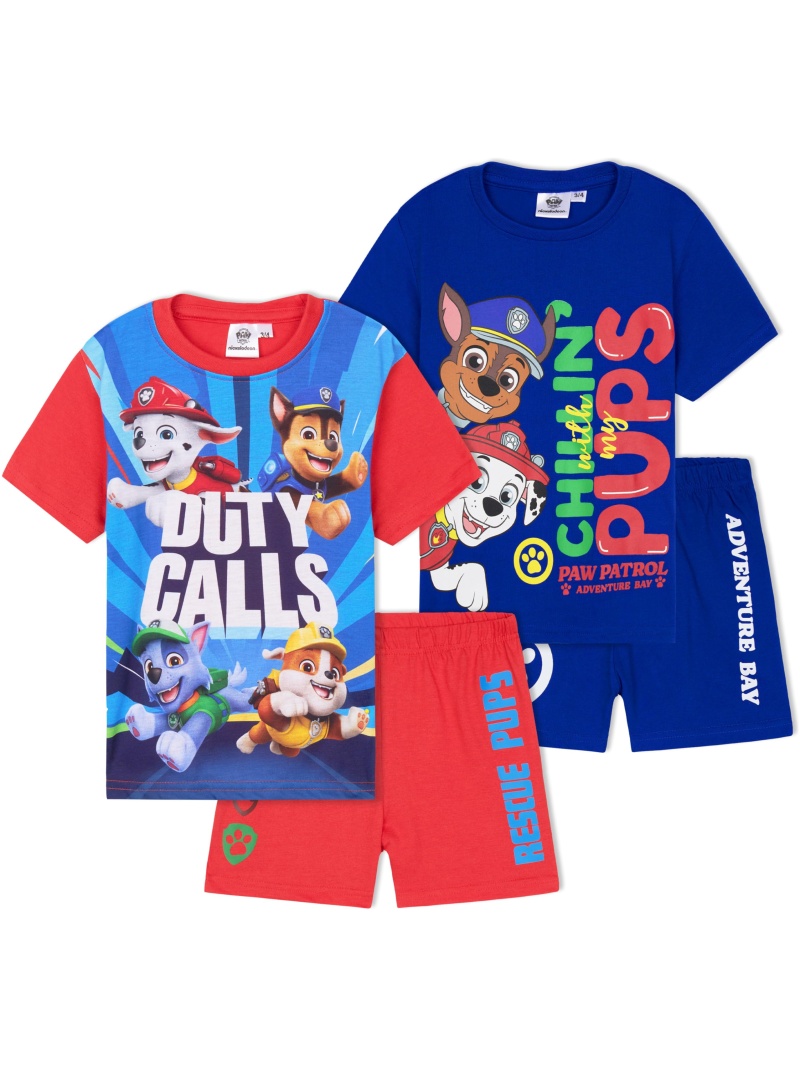 Ensemble Pyjama Pat'Patrouille Enfant Garcon, T-Shirt et Short Été