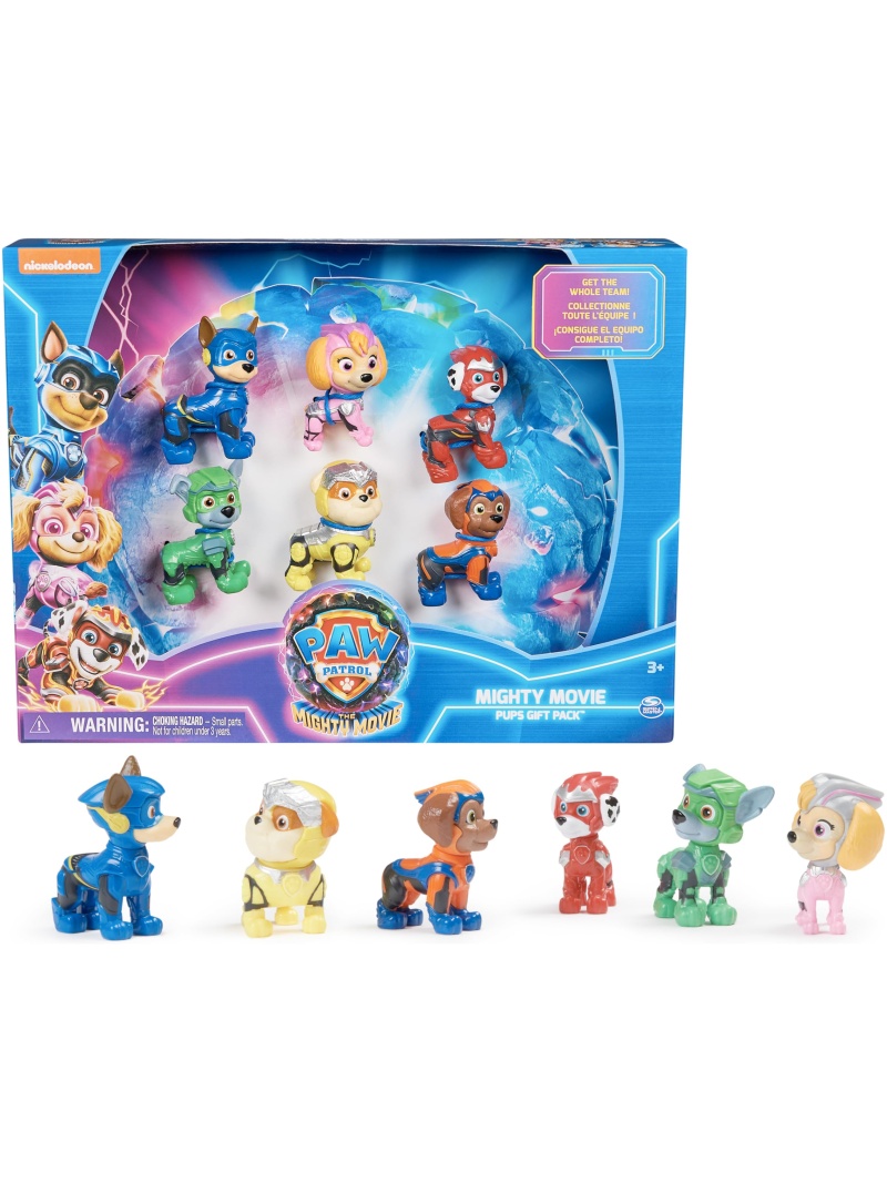 Multipack 6 Figurines Pat'Patrouille La Super Patrouille Le Film - Chase, Marcus, Ruben, Stella, Rocky, Zuma