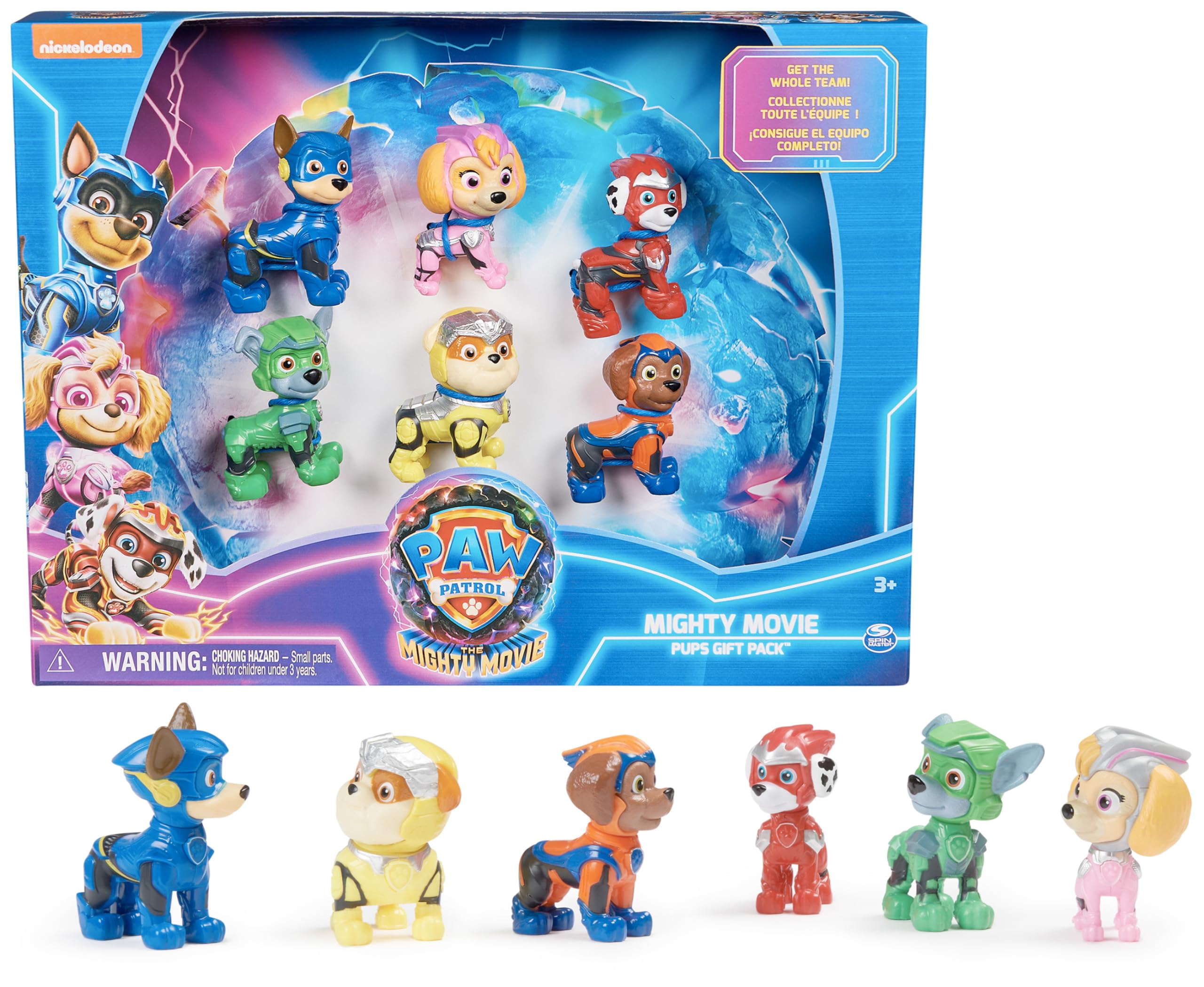 Multipack 6 Figurines Pat'Patrouille La Super Patrouille Le Film - Chase, Marcus, Ruben, Stella, Rocky, Zuma