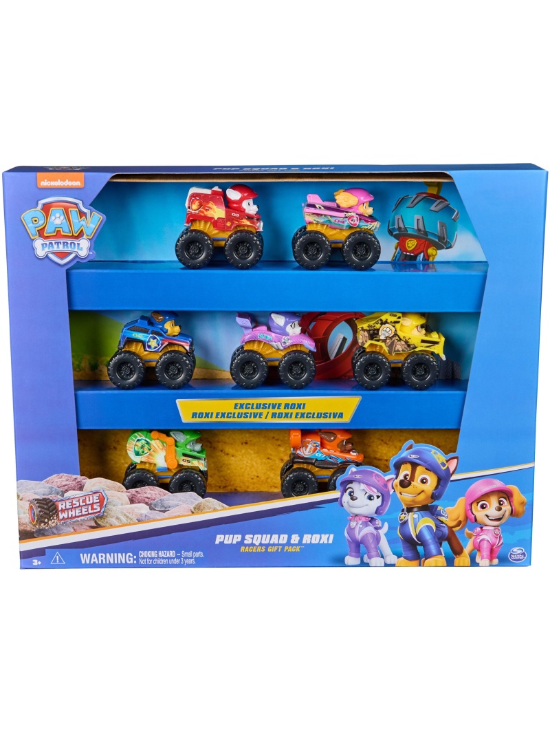 Pack 7 Voitures Pup Squad Racers Pat'Patrouille Chase, Marcus, Stella, Ruben, Rocky, Zuma et Roxi