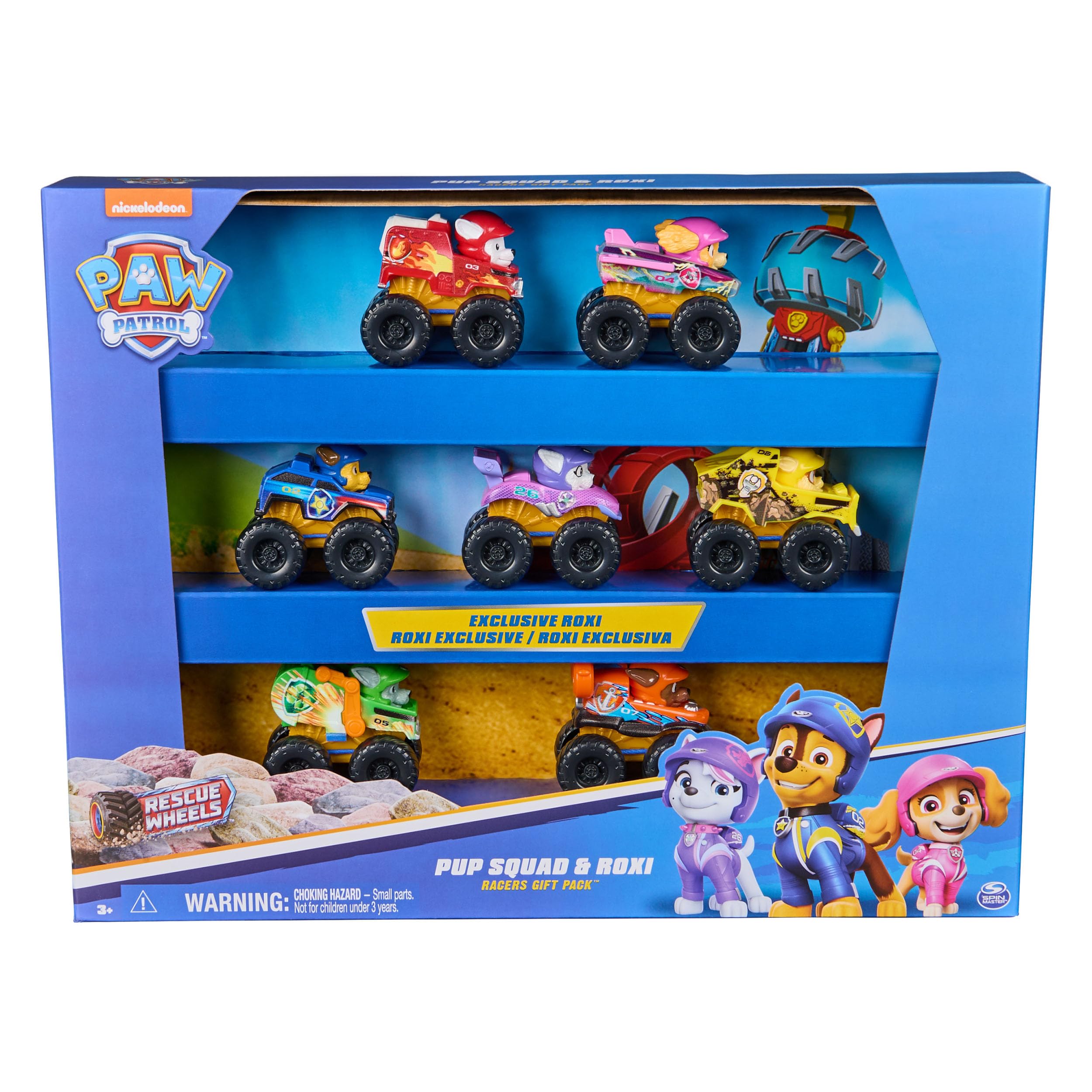 Pack 7 Voitures Pup Squad Racers Pat'Patrouille Chase, Marcus, Stella, Ruben, Rocky, Zuma et Roxi