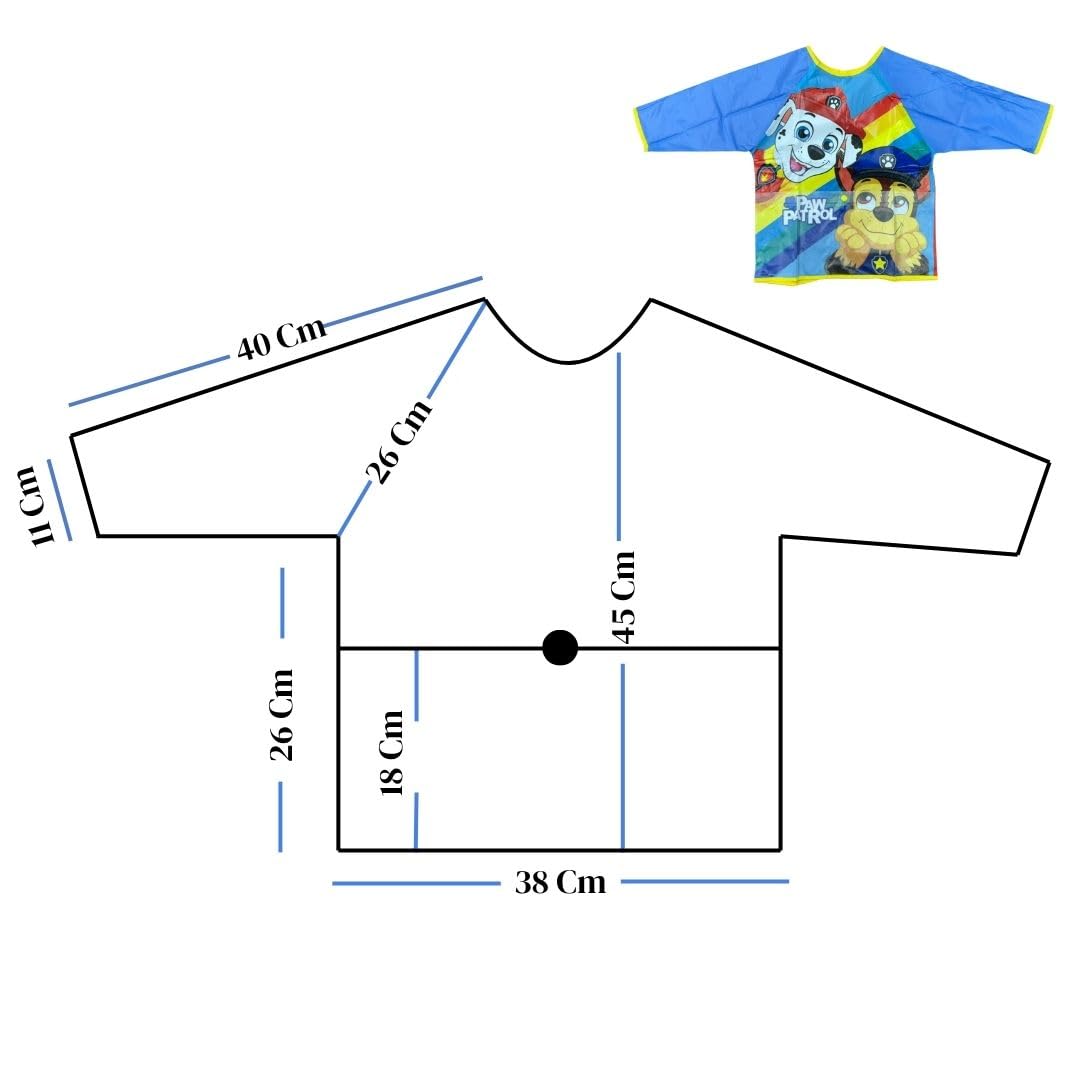 Tablier de Peinture Pat'Patrouille pour Enfant 2-4 Ans, Blouse Imperméable PVC avec Poche – Image 5