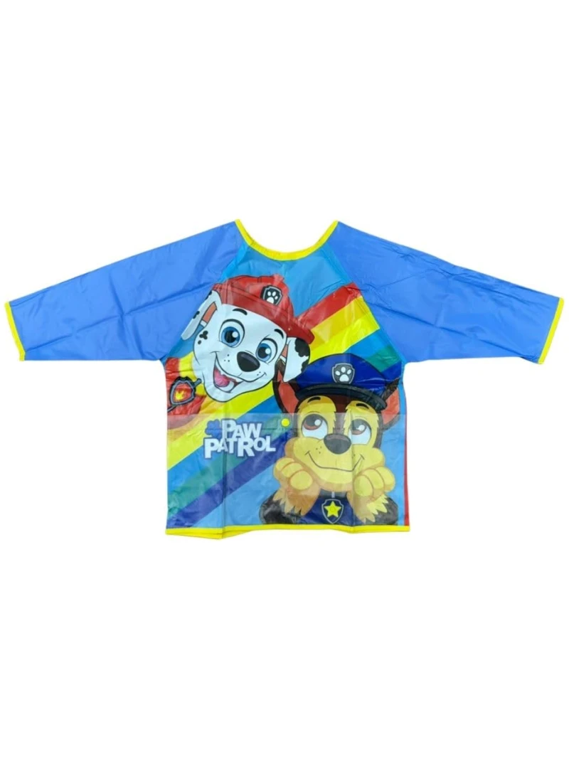 Tablier de Peinture Pat'Patrouille pour Enfant 2-4 Ans, Blouse Imperméable PVC avec Poche