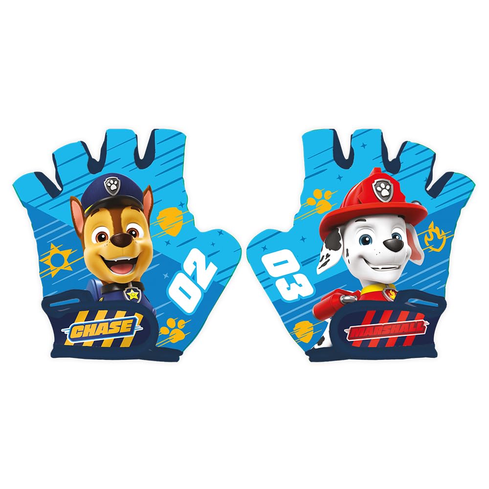 Gants de vélo Pat'Patrouille sans doigts pour enfants