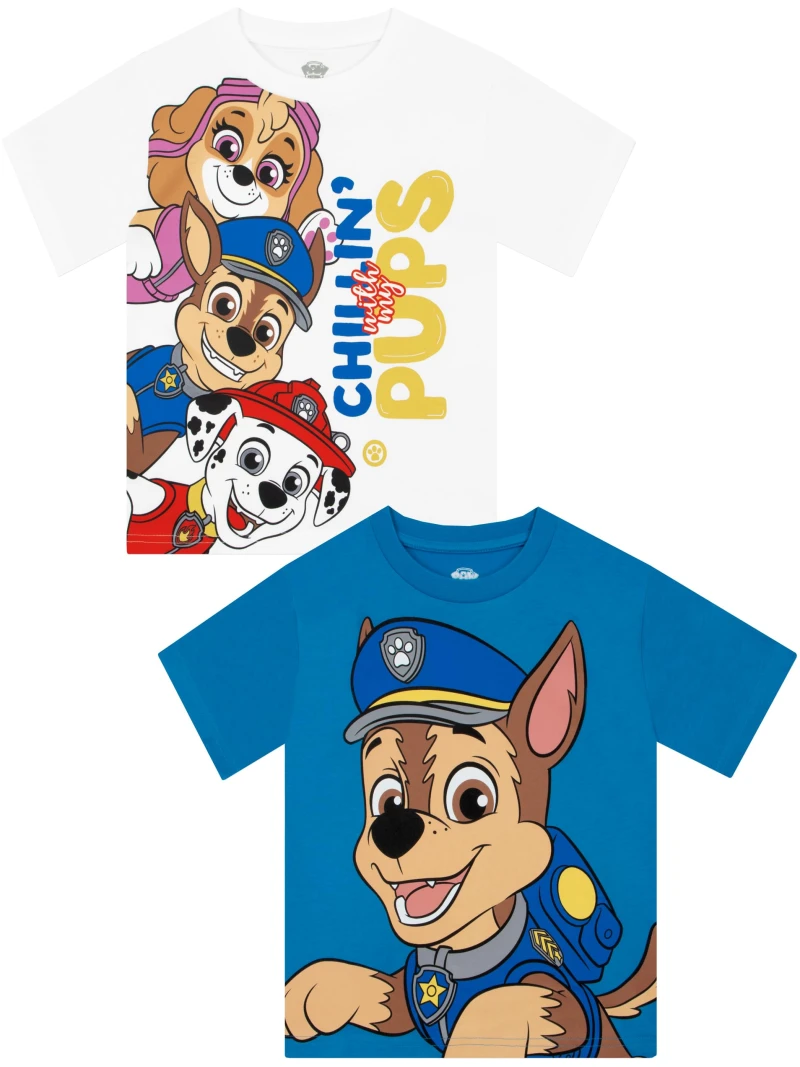 Lot de 2 T-Shirts Garçon Pat'Patrouille, T-Shirts d'Été pour Enfants