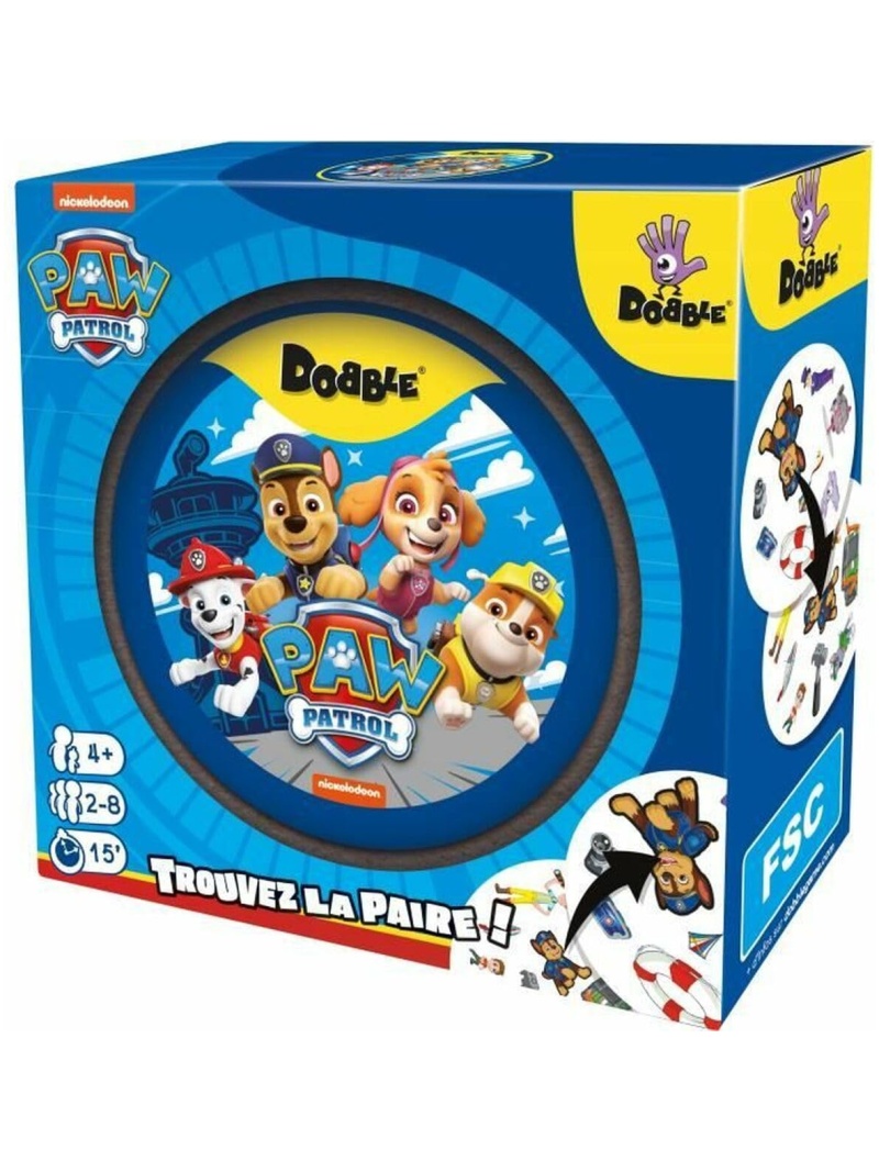 Jeu de société Dobble Pat'Patrouille pour enfants dès 6 ans