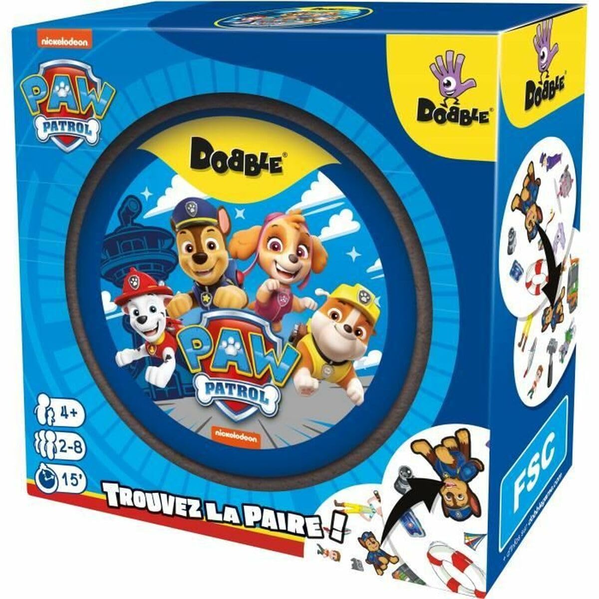Jeu de société Dobble Pat'Patrouille pour enfants dès 6 ans