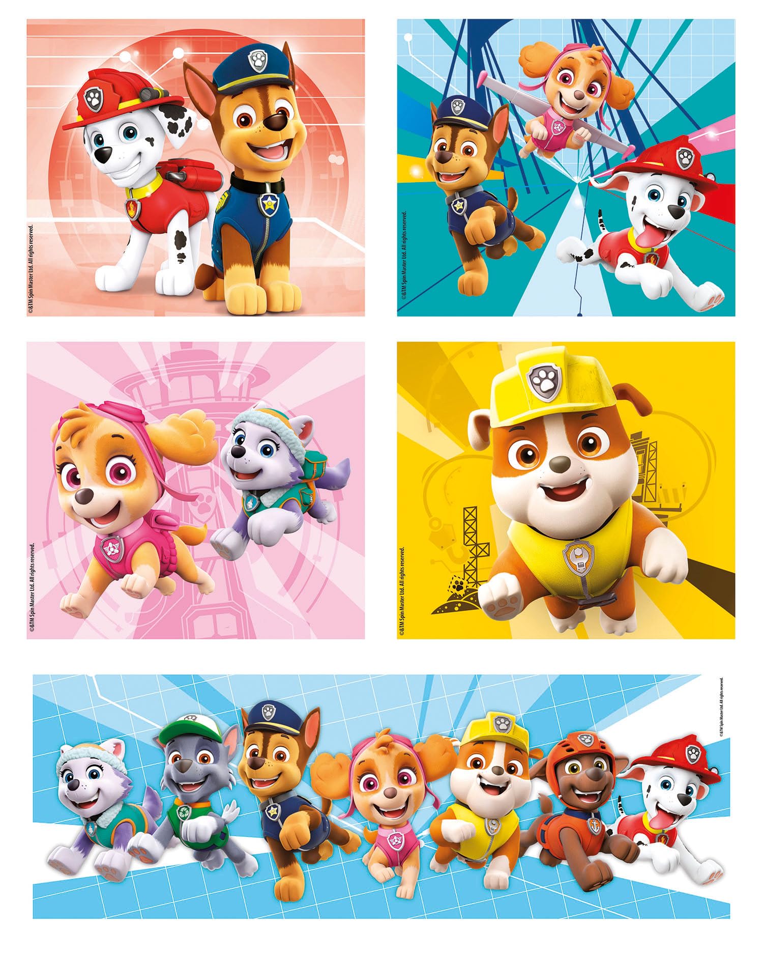 Puzzle 10 en 1 Pat'Patrouille Supercolor 18 à 60 Pièces – Image 2