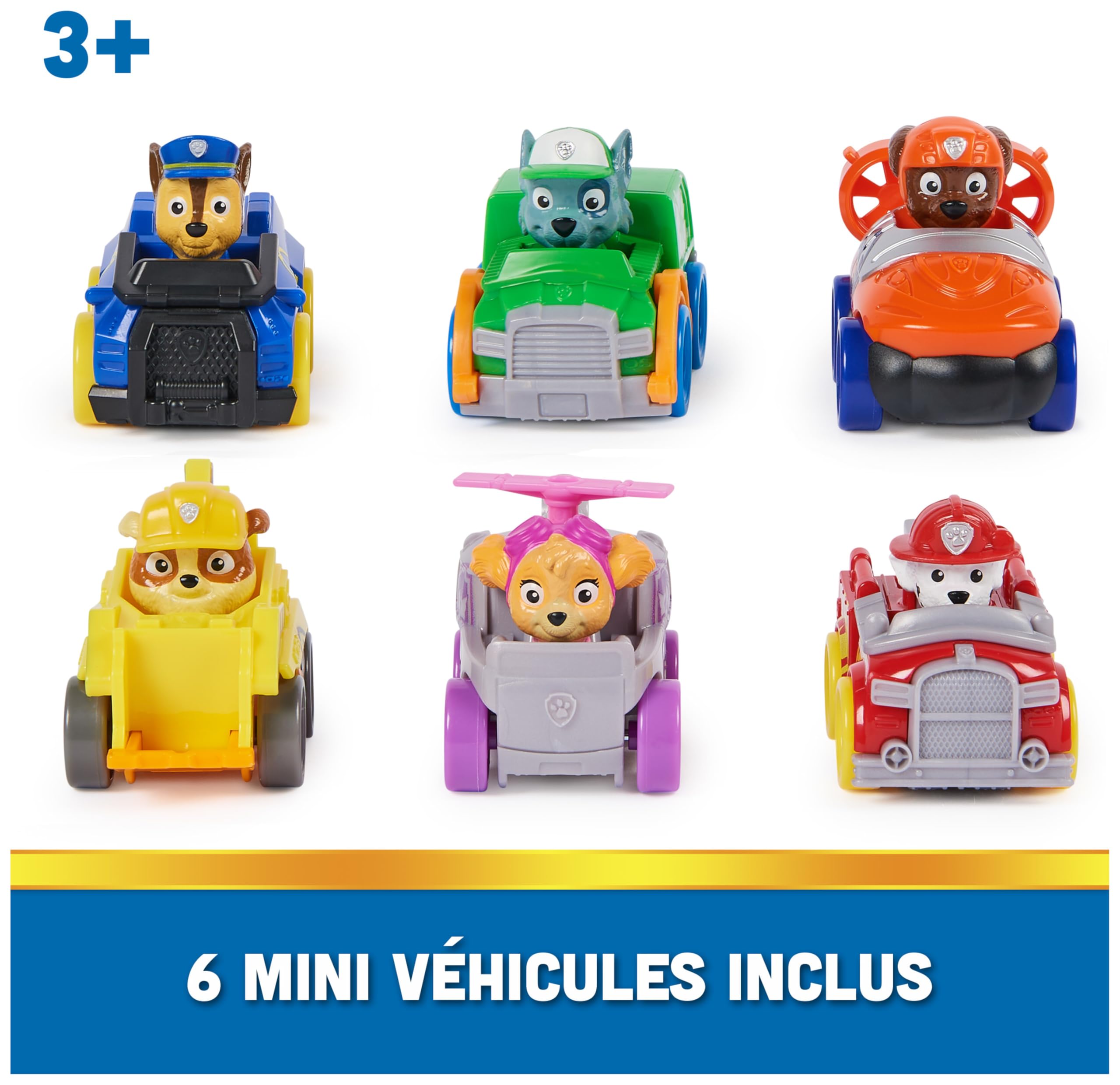 Coffret Cadeau 6 Racers Pup Squad Pat'Patrouille - Voitures Figurines à Collectionner – Image 3