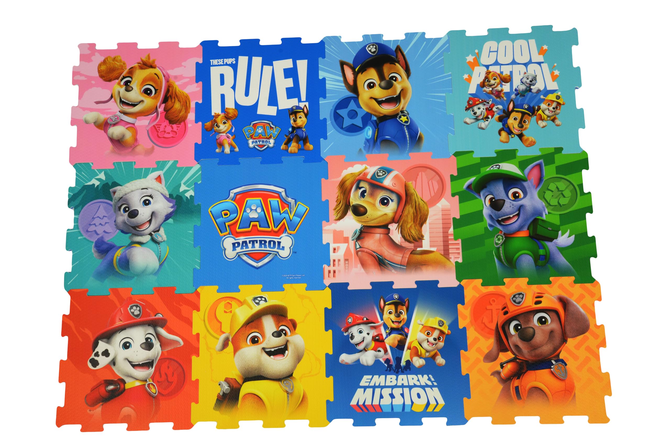 Tapis de jeu Pat'Patrouille 12 pièces en EVA