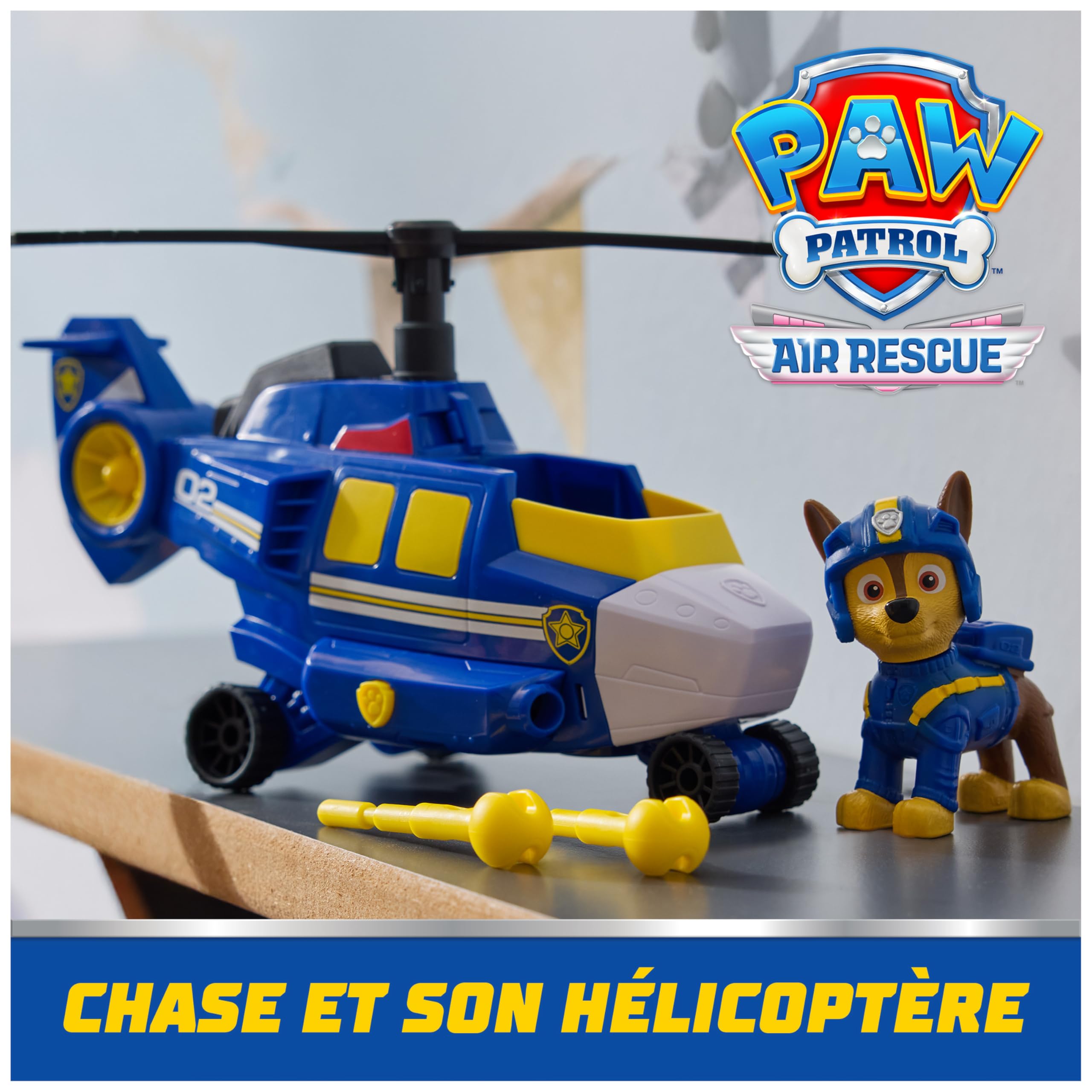 Véhicule Figurine Chase Air Rescue Pat'Patrouille - Voiture à Collectionner avec Projectiles – Image 2