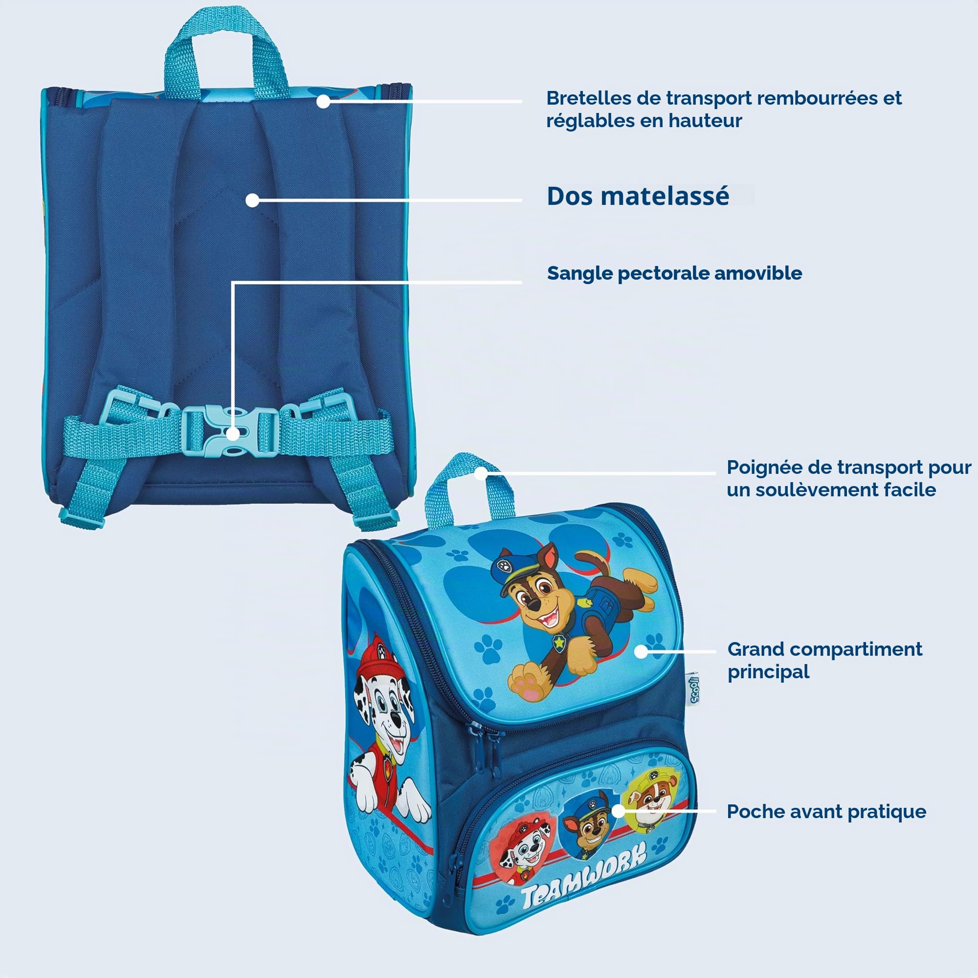 Cartable Pat'Patrouille Scooli CUTIE maternelle – Image 4