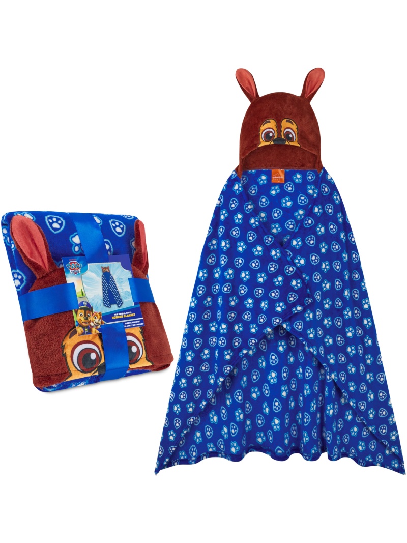 Couverture à Capuche Pat'Patrouille 3D, Poncho Polaire Enfant 130x90 cm
