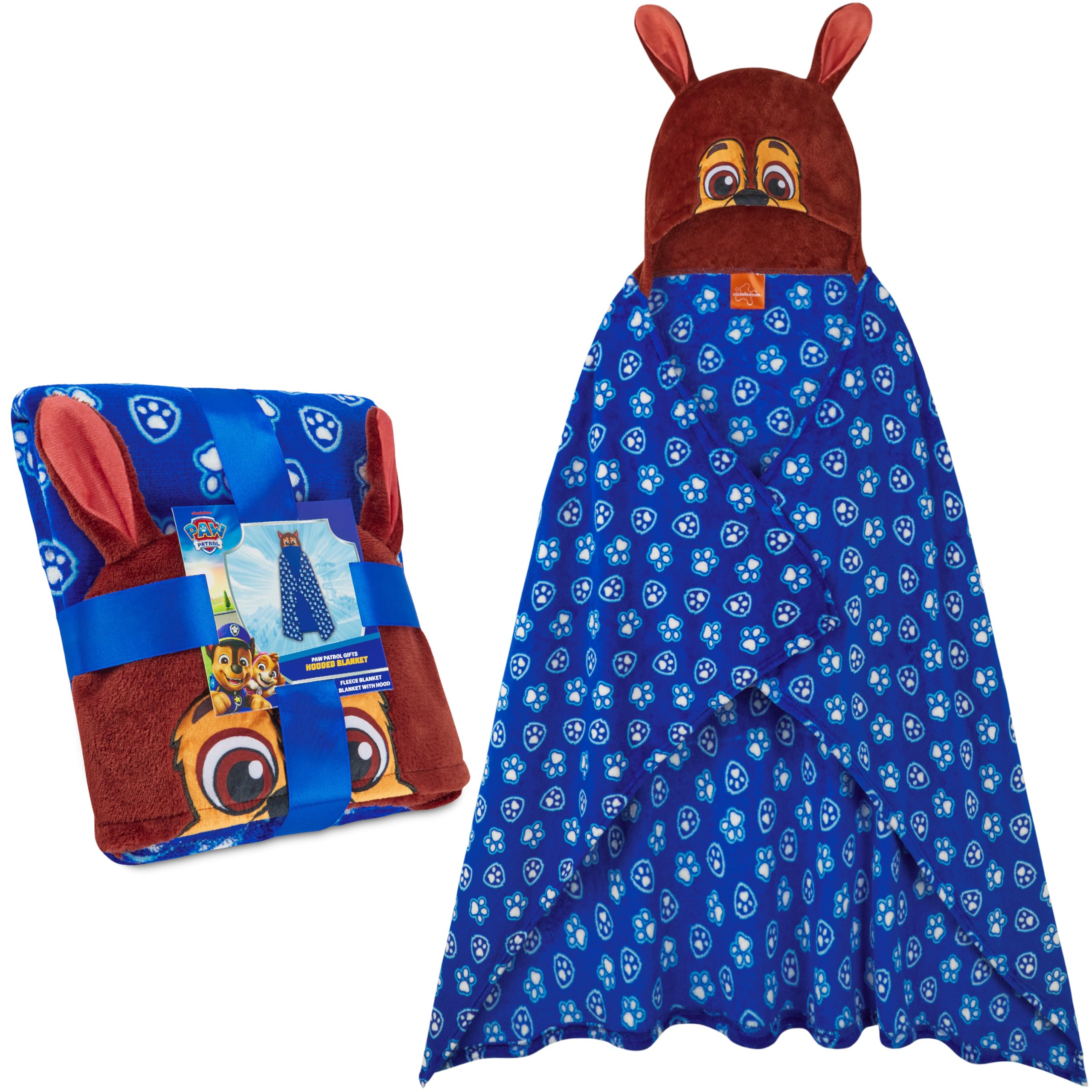 Couverture à Capuche Pat'Patrouille 3D, Poncho Polaire Enfant 130x90 cm