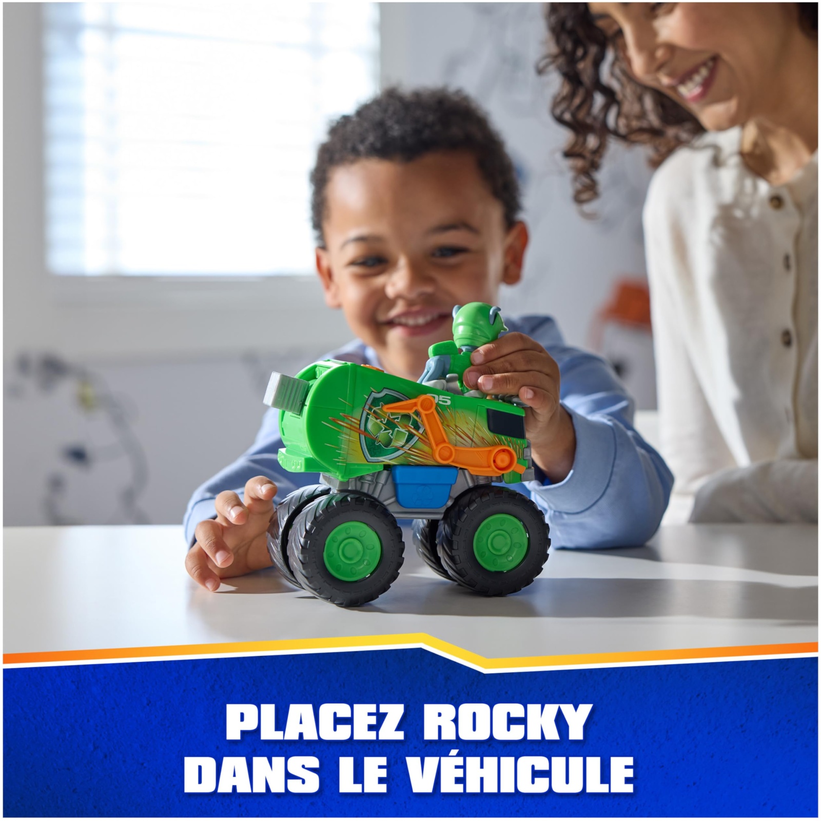 Pat’ Patrouille – Rocky Et Son Camion De Recyclage, Véhicule Pousse Et Joue, Dès 3 Ans