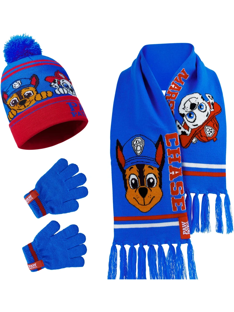Ensemble Bonnet Écharpe Gants Pat'Patrouille Garçon