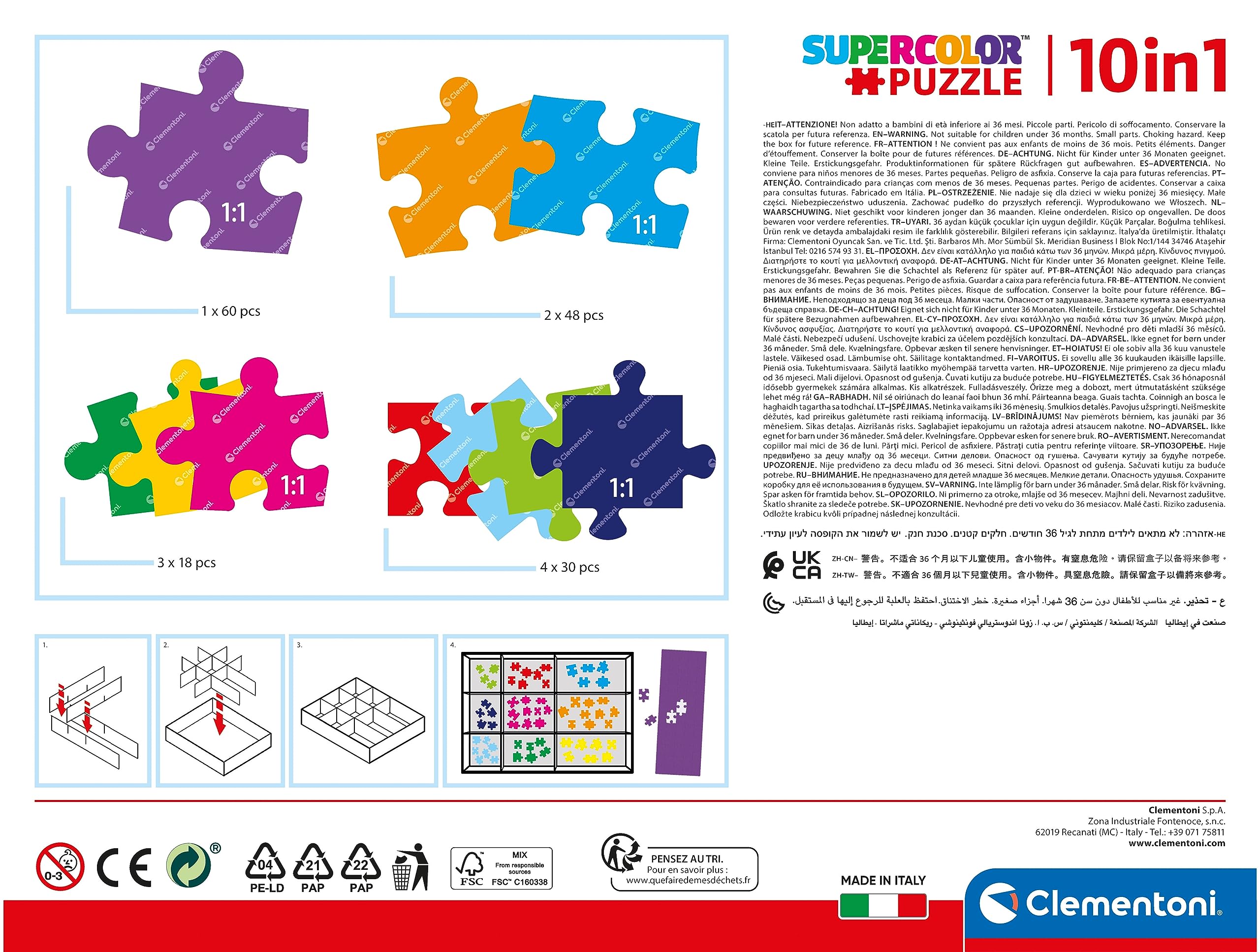 Puzzle 10 en 1 Pat'Patrouille Supercolor 18 à 60 Pièces – Image 3