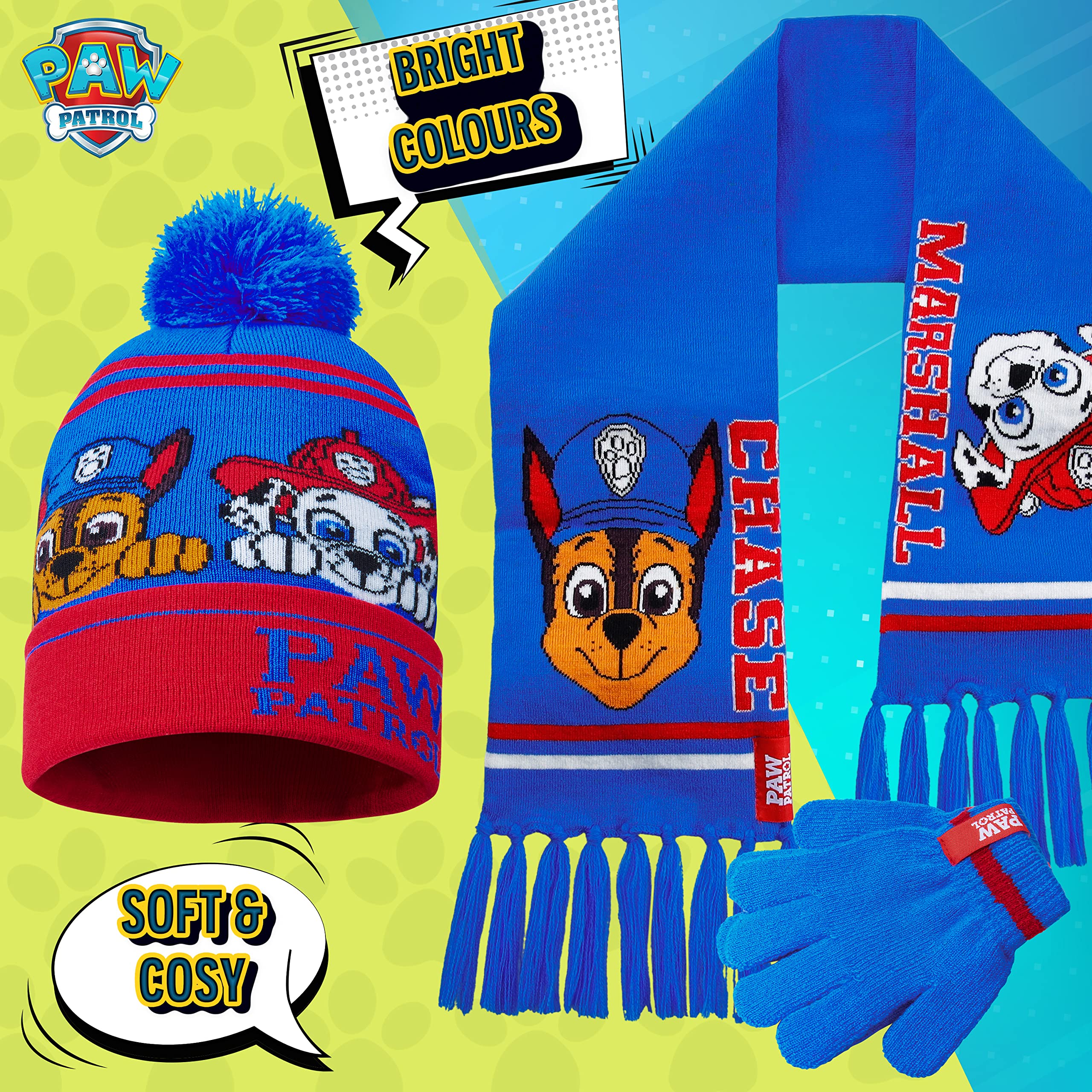 Ensemble Bonnet Écharpe Gants Pat'Patrouille Garçon – Image 2