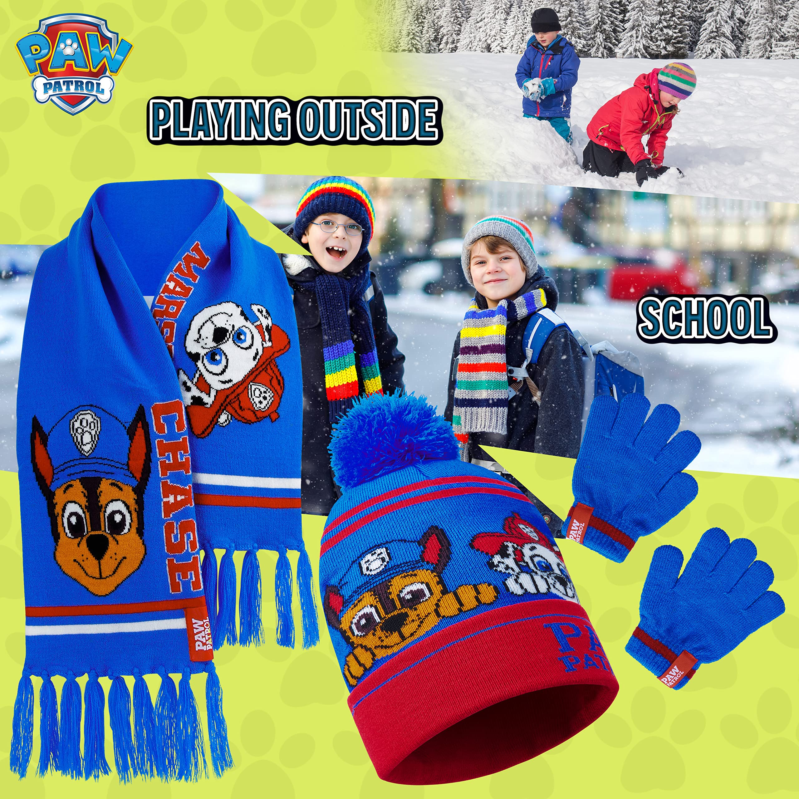 Ensemble Bonnet Écharpe Gants Pat'Patrouille Garçon – Image 5