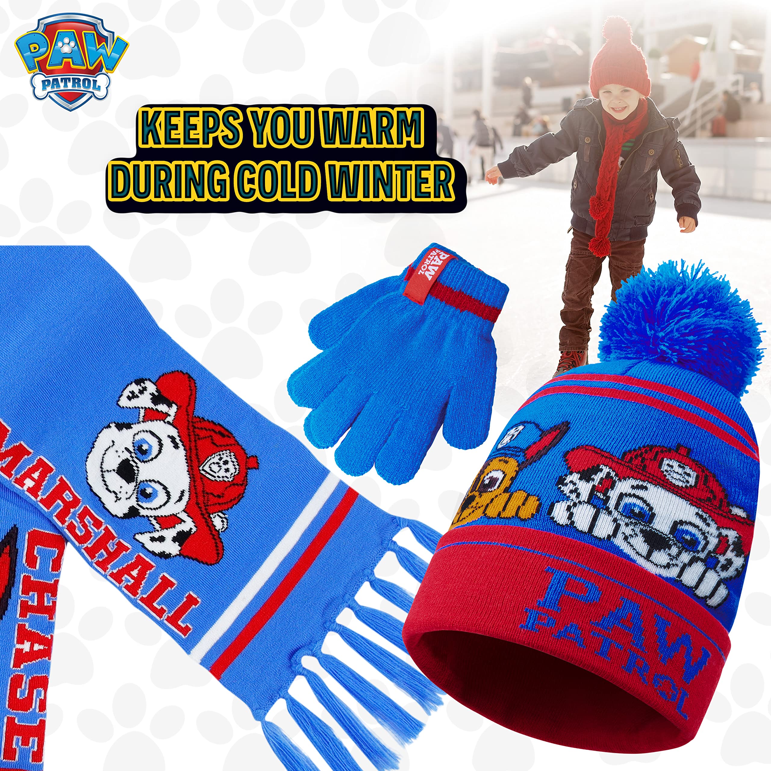 Ensemble Bonnet Écharpe Gants Pat'Patrouille Garçon – Image 6