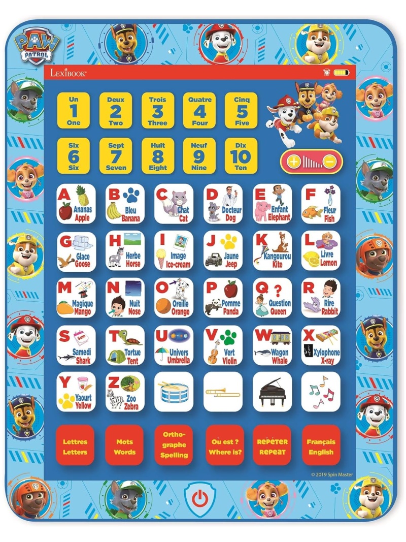 Tablette d'apprentissage bilingue Lexibook Pat'Patrouille